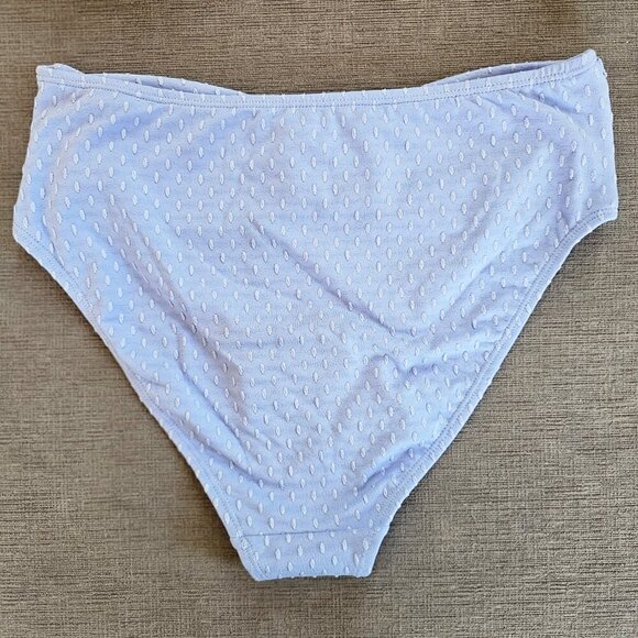NWT CABANA DEL SOL Women's Light Blue Textured Belted Bikini Set Size Large - Picture 5 of 10